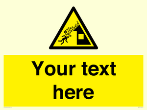 Custom warning roof avalanche